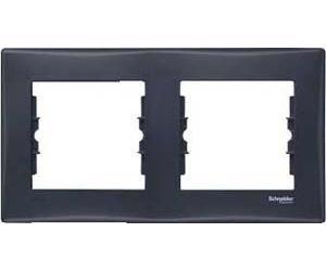 Фото Schneider Electric Sedna SDN5810370 Рамка 2-постовая (IP44, горизонтальная, графит)