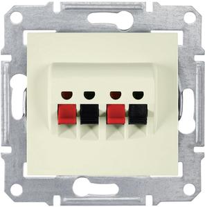 Фото Schneider Electric Sedna SDN5400147 Розетка аудио (2 канала, под рамку, скрытая установка, бежевая)