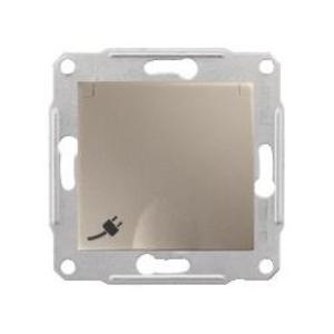 Фото Schneider Electric Sedna SDN3100168 Розетка с заземляющим контактом (16 А, под рамку, скрытая установка, шторки, крышка, титан)