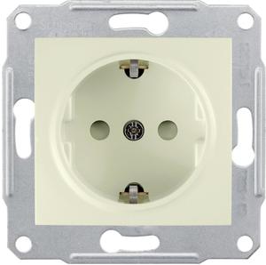 Фото Schneider Electric Sedna SDN3000147 Розетка с заземляющим контактом (16 А, под рамку, скрытая установка, шторки, бежевая)