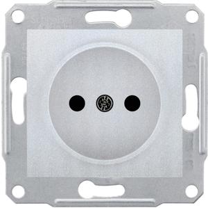 Фото Schneider Electric Sedna SDN2900160 Розетка без заземляющего контакта (16 А, под рамку, скрытая установка, алюминий)