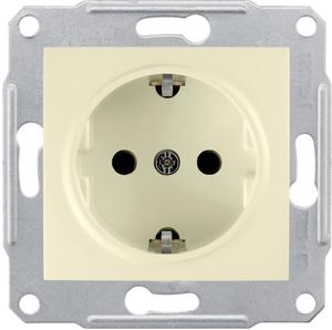 Фото Schneider Electric Sedna SDN3000547 Розетка с заземляющим контактом (16 А, под рамку, скрытая установка, бежевая)