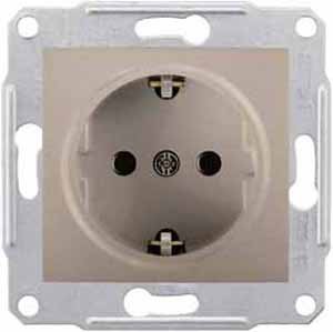 Фото Schneider Electric Sedna SDN3000568 Розетка с заземляющим контактом (16 А, под рамку, скрытая установка, титан)