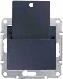 Фото Schneider Electric Sedna SDN1900170 Выключатель для ключ-карты (10 А, под рамку, скрытая установка, графит)