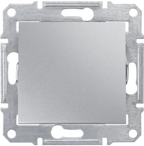 Фото Schneider Electric Sedna SDN0100360 Выключатель одноклавишный (10 А, под рамку, скрытая установка, IP44, алюминий)