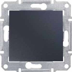 Фото Schneider Electric Sedna SDN0100370 Выключатель одноклавишный (10 А, под рамку, скрытая установка, IP44, графит)