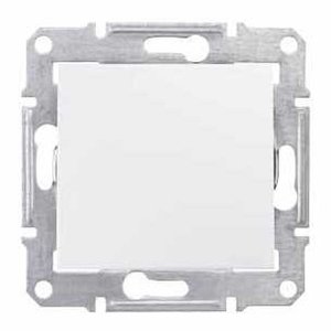 Фото Schneider Electric Sedna SDN0100121 Выключатель одноклавишный (10 А, под рамку, скрытая установка, белый)