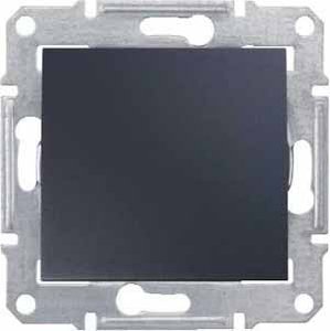 Фото Schneider Electric Sedna SDN0700170 Выключатель однокнопочный (10 А, под рамку, скрытая установка, графит)
