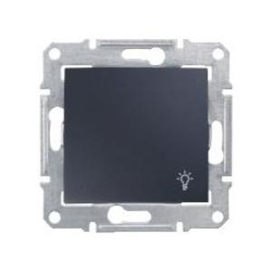 Фото Schneider Electric Sedna SDN0900170 Выключатель однокнопочный "Свет" (10 А, под рамку, скрытая установка, графит)