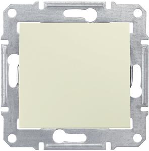 Фото Schneider Electric Sedna SDN0400547 Переключатель одноклавишный (10 А, IP44, под рамку, скрытая установка, бежевый)