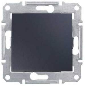 Фото Schneider Electric Sedna SDN0400570 Переключатель одноклавишный (10 А, IP44, под рамку, скрытая установка, графит)