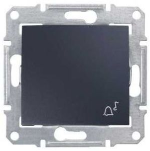 Фото Schneider Electric Sedna SDN0800370 Кнопка для звонка (10 А, IP44, под рамку, скрытая установка, графит)