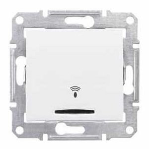 Фото Schneider Electric Sedna SDN1600421 Кнопка для звонка (10 А, под рамку, синяя подсветка, скрытая установка, белый)