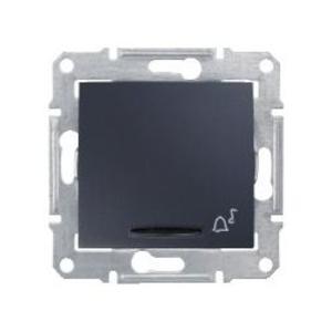 Фото Schneider Electric Sedna SDN1600470 Кнопка для звонка (10 А, под рамку, синяя подсветка, скрытая установка, графит)