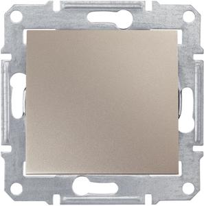 Фото Schneider Electric Sedna SDN0420168 Переключатель однокнопочный (10 А, под рамку, скрытая установка, титан)