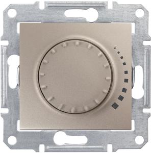 Фото Schneider Electric Sedna SDN2200668 Светорегулятор поворотный (325 Вт, R+C, под рамку, скрытая установка, титан)