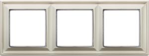 Фото Jung Eco profi Deco EPD483 Рамка 3-постовая (горизонтальная, слоновая кость)