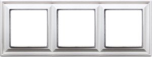 Фото Jung Eco profi Deco EPD483WW Рамка 3-постовая (горизонтальная, белая)