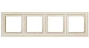 Фото Jung Eco profi Deco EPD484 Рамка 4-постовая (горизонтальная, слоновая кость)