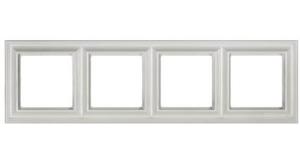 Фото Jung Eco profi Deco EPD484WW Рамка 4-постовая (горизонтальная, белая)
