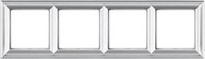 Фото Jung Eco profi Deco EPD484AL Рамка 4-постовая (горизонтальная, алюминий)