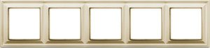 Фото Jung Eco profi Deco EPD485 Рамка 5-постовая (горизонтальная, слоновая кость)