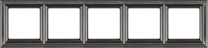 Фото Jung Eco profi Deco EPD485AN Рамка 5-постовая (горизонтальная, антрацит)