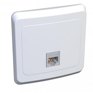 Фото Schneider Electric Этюд KOMC-001B Розетка компьютерная (RJ45, в сборе, скрытая установка, белая)