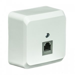 Фото Schneider Electric Этюд KOMA-001B Розетка компьютерная (RJ45, в сборе, открытая установка, белая)