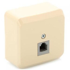 Фото Schneider Electric Этюд KOMA-001K Розетка компьютерная (RJ45, в сборе, открытая установка, кремовая)