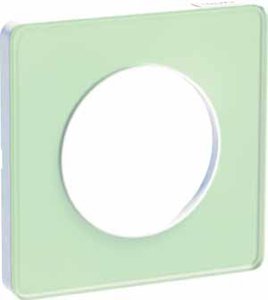Фото Schneider Electric Odace S52P802S Рамка 1-постовая (зеленый лед)