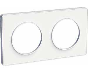 Фото Schneider Electric Odace S52P804 Рамка 2-постовая (белая)