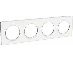 Фото Schneider Electric Odace S52P808 Рамка 4-постовая (белая)