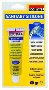 Фото Soudal Санитарный силикон 120033 Герметик силиконовый санитарный (белый, 60 г)