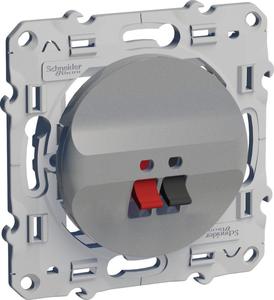 Фото Schneider Electric Odace S53R487 Розетка аудио (1 канал, под рамку, скрытая установка, алюминий)