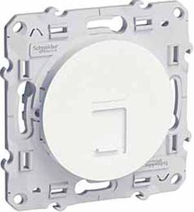 Фото Schneider Electric Odace S52R471 Розетка компьютерная (RJ45, cat.5e, под рамку, скрытая установка, белая)