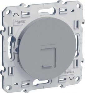 Фото Schneider Electric Odace S53R471 Розетка компьютерная (RJ45, cat.5e, под рамку, скрытая установка, алюминий)