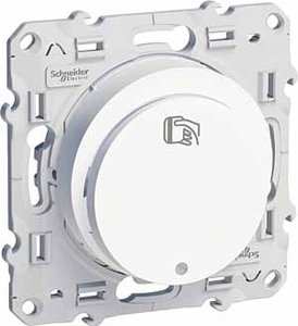 Фото Schneider Electric Odace S52R283 Выключатель для ключ-карты (10 А, под рамку, индикация, скрытая установка, белый)
