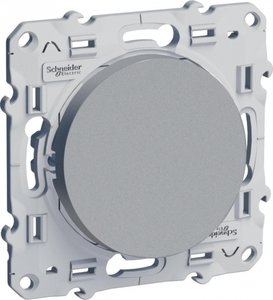 Фото Schneider Electric Odace S53R205 Переключатель одноклавишный перекрестный (10 А, с возм. подсветки, под рамку, скрытая установка, алюминий)