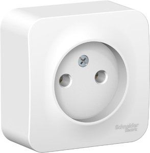 Фото Schneider Electric Blanca BLNRA000101 Розетка одинарная (16 А, в сборе, открытая установка, белая)