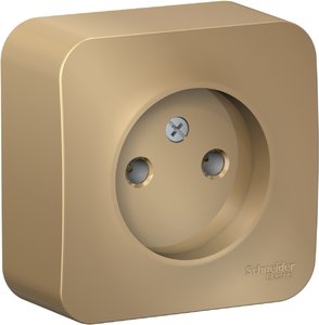 Фото Schneider Electric Blanca BLNRA000114 Розетка одинарная с изоляционной пластиной (16 А, в сборе, открытая установка, титан)