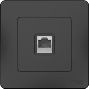 Фото Schneider Electric Blanca BLNIS011006 Розетка телефонная (RJ11, в сборе, скрытая установка, антрацит)
