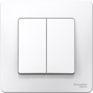 Фото Schneider Electric Blanca BLNVS006501 Выключатель двухклавишный (6 А, в сборе, скрытая установка, белый)