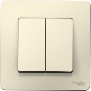 Фото Schneider Electric Blanca BLNVS010502 Выключатель двухклавишный (10 А, в сборе, скрытая установка, молоко)