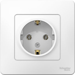 Фото Schneider Electric Blanca BLNRS001011 Розетка с заземляющим контактом (16 А, в сборе, скрытая установка, белая)