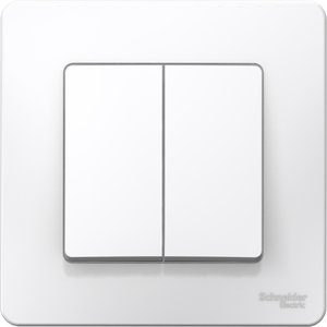 Фото Schneider Electric Blanca BLNVS106601 Переключатель двухклавишный (10 А, в сборе, скрытая установка, белый)
