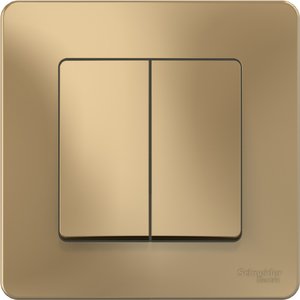 Фото Schneider Electric Blanca BLNVS106604 Переключатель двухклавишный (10 А, в сборе, скрытая установка, титан)