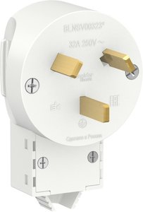 Фото Schneider Electric Blanca BLNSV003231 Вилка электрическая силовая (с заземлением, 32 А, 250 В, белая)