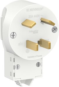 Фото Schneider Electric Blanca BLNSV003241 Вилка электрическая силовая (с заземлением, 32 А, 440 В, белая)