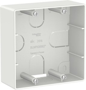 Фото Schneider Electric Blanca BLNPK000021 Коробка для силовых розеток (вертикальная, о/у, белая)